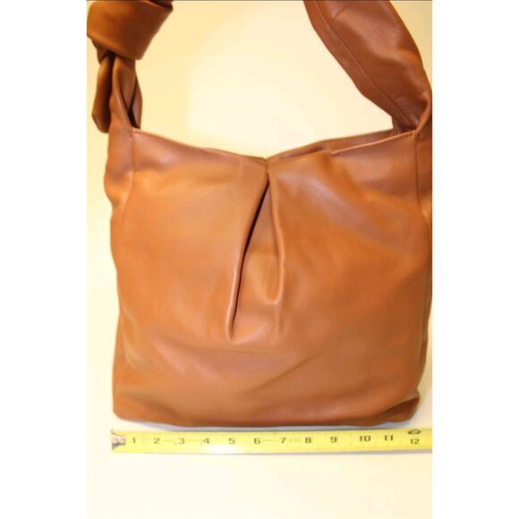 Staud Island Knotted Womens Supple Tan Leather Hobo Satchel Shoulder Bag - Picture 7 of 16